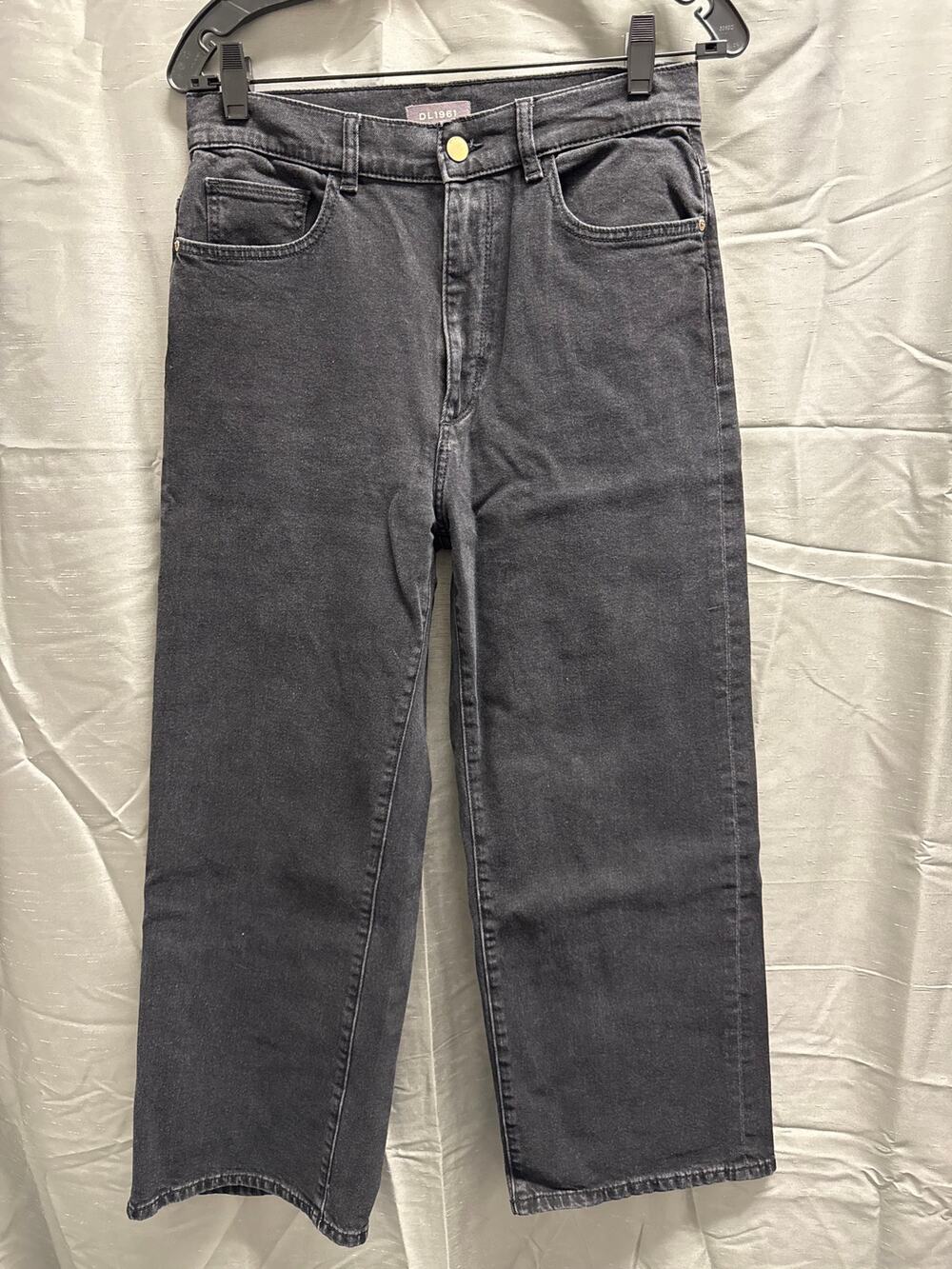 DL 1961 Hepburn Wide Leg Black Jeans Size 29